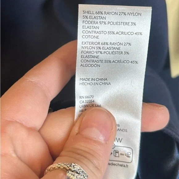 NWT Anthropologie Hooded Khloe Blazer W Striped Sweater Dickie Size Large - Picture 8 of 8